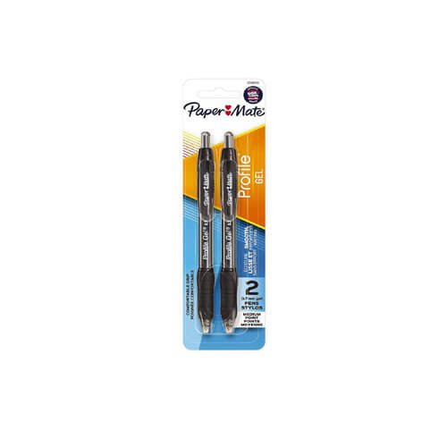 Paper Mate Profile Gel Retractable Pen 0.7mm (2pk)