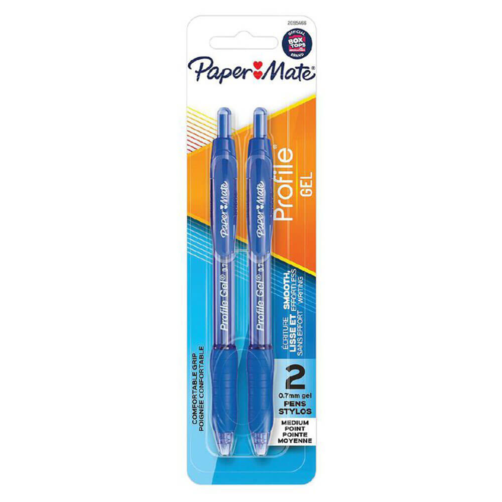 Paper Mate Perfil Gel Pen retráctil 0.7 mm (2pk)