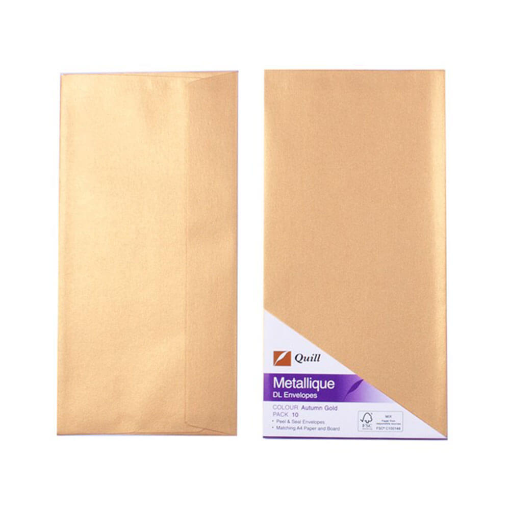 Quill Metallique Enveloppen 10pk (DL)