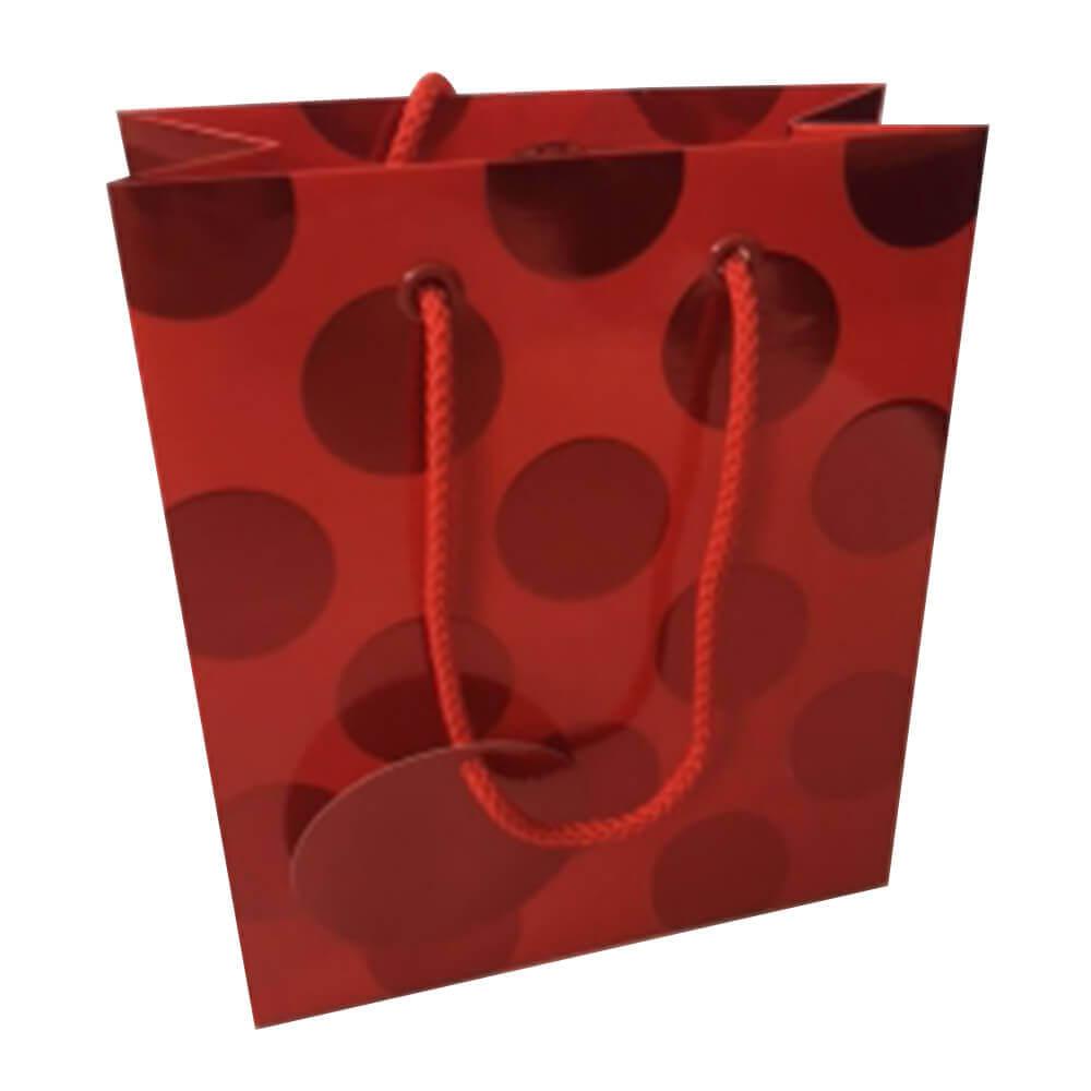 OzCorp Folie Dot Gift Bag (rød)