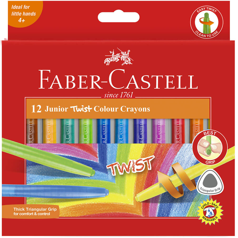 Faber-Castell Twistable Crayons 12pk (assortert)