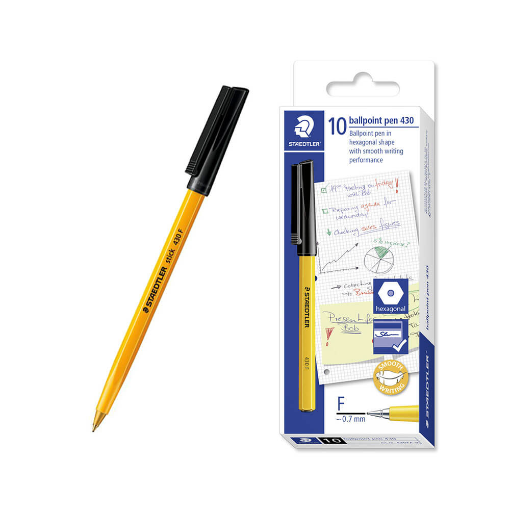 Staedtler Stick Fine Ballpoint Pen (caja de 10)