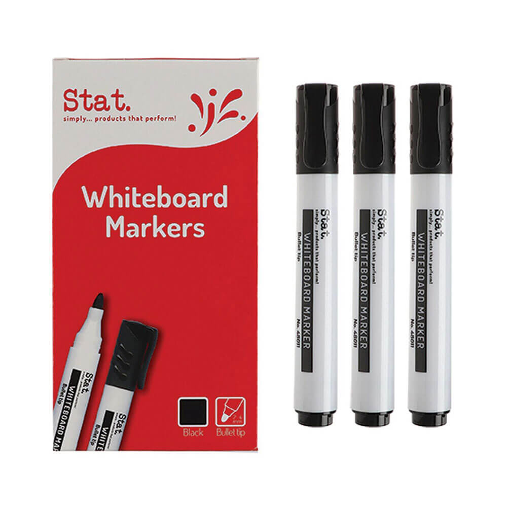 Stat 2,0mm Bullet Bullet Whiteboard Marker (scatola di 12)