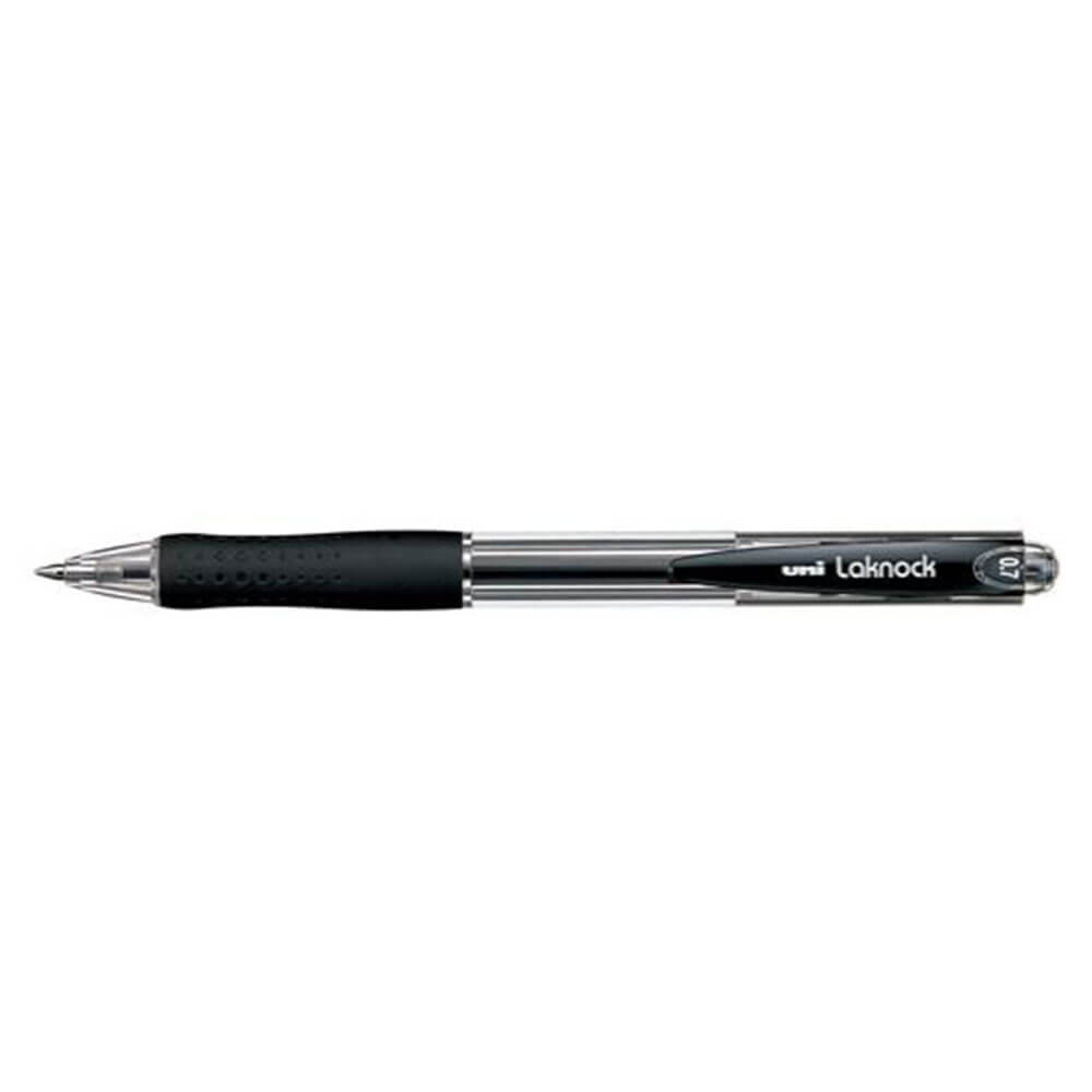 Uni Laknock Retractable Ballpoint Pen 12pcs (Medium)