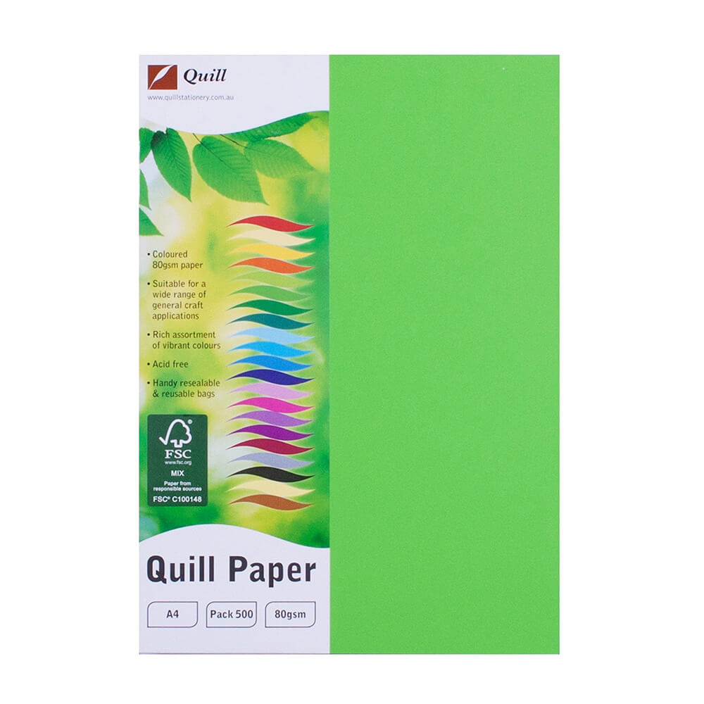 Quill A4 Colorido Cópia Papel 500pk (80gsm)