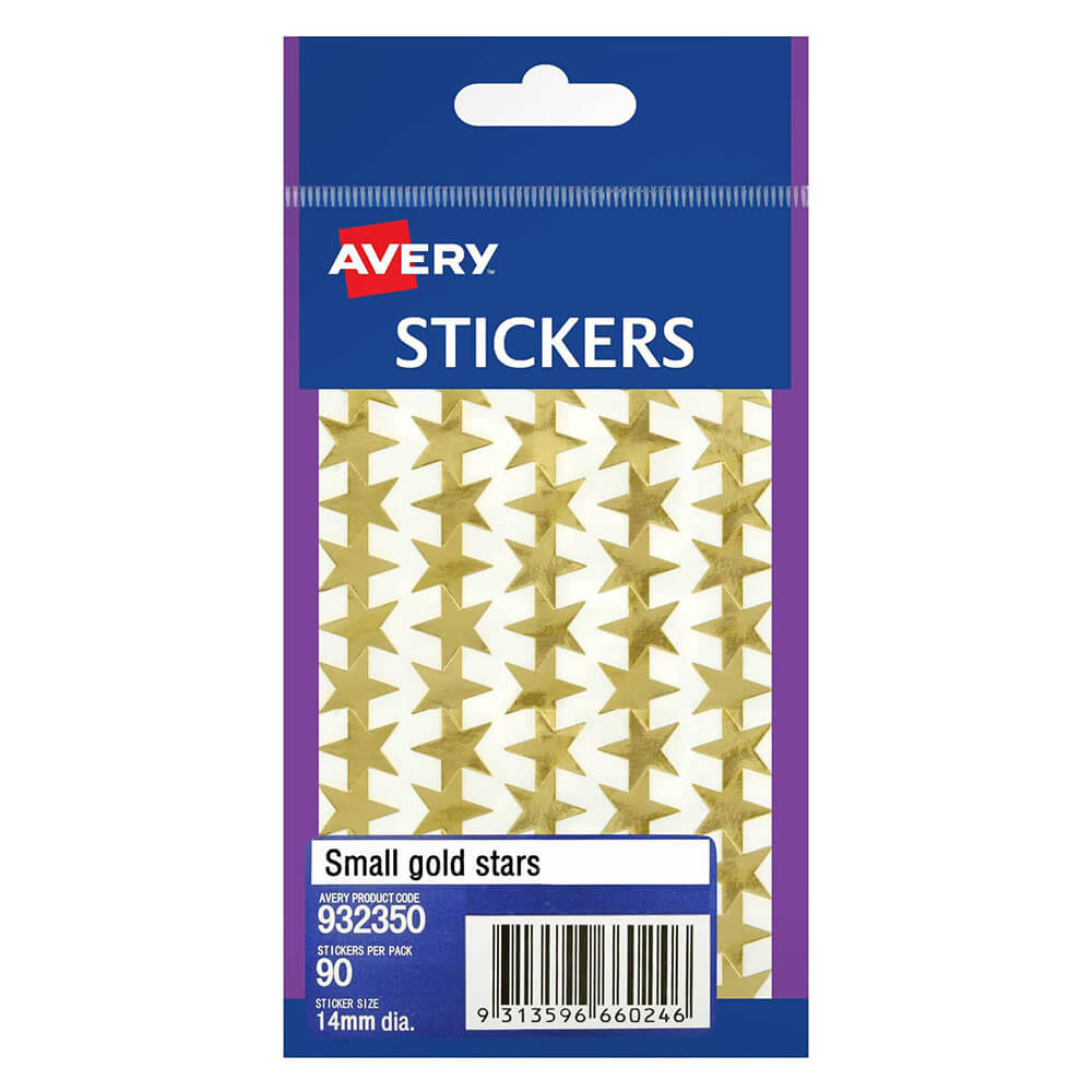 Avery F/P Gold Stars Label (pakke med 10)