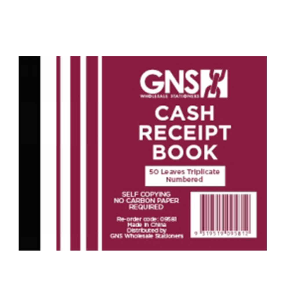 Carbonless 50 Leaves Cash Receipt Book 10pk